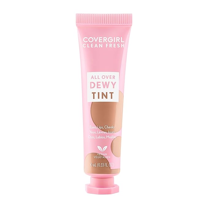 Covergirl Clean Fresh Dewy Tint 200 Toasty Nude, 3-in-1 Tint, Blendable Color For Eyes, Lips & Cheeks, 0.33 fl oz (Pack of 1)