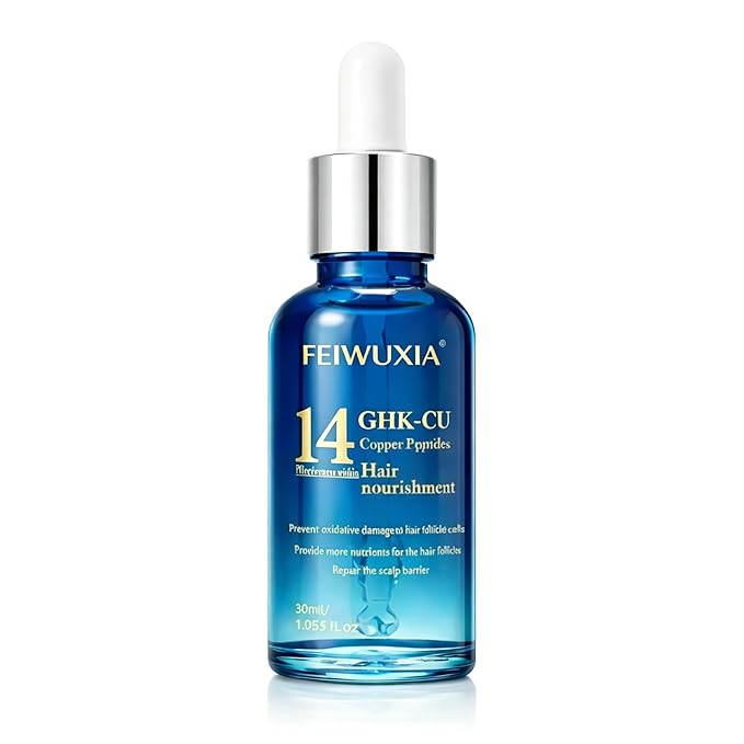 GHK-Cu Peptide Hair Serum, Copper Peptides for Hair Growth, Lightweight Scalp Serum for Thinning Hair, Non-Greasy GHK-Cu Peptide Hair Support for Men and Women