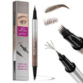 Microblading Eyebrow Pencil & Pen for Women，Waterproof Smudge Proof Quick-Dry Brow Definer with Micro Split Tip for Hair Like Strokes, Faux Brow Lift and Snatch Brow Tint (Brown)
