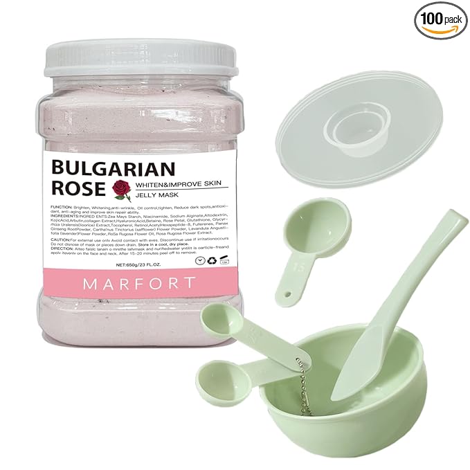 Jelly Mask for Facials Peel-Off Powder Hydrojelly Mask Peel Off Face Masks SkinCare Combination with Professional Skincare Spa Moisturizing & Hydrating 23 Fl Oz (Rose)