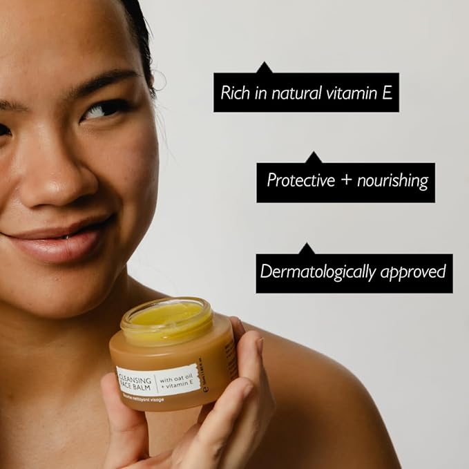 UPCIRCLE Cleansing Face Balm with Apricot 1.7oz - 100% Natural Cleanser To Remove Makeup, Waterproof Mascara + Blackheads - Sea Buckthorn, Oat + Rosemary Oil - Vegan + Cruelty-Free
