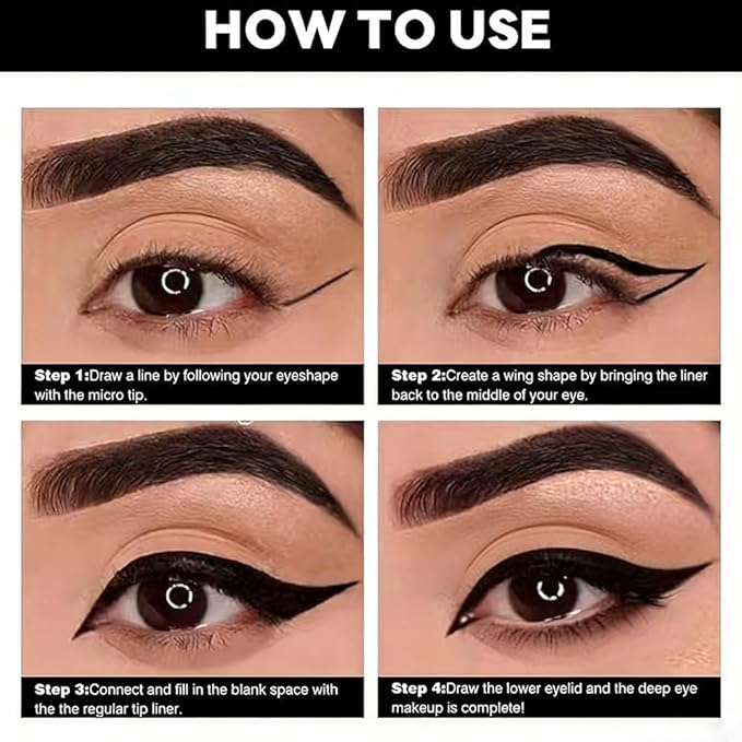 Professional Makeup Retractable Eye Liner, Black, Inner Eyeliner Eye Shadow Eyebrow Pencils (Black - Pack of 12)