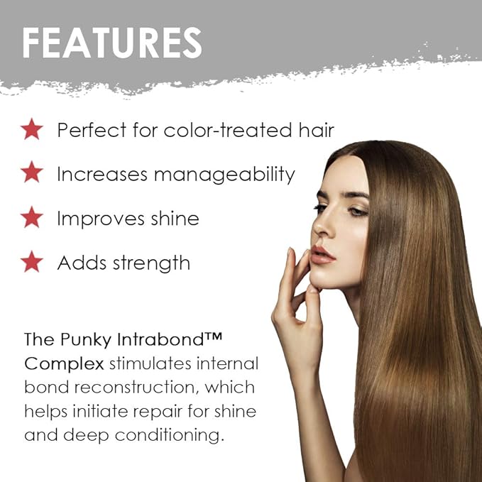 Punky Leave in Conditioner Spray with Intra Bond Hair Repair Complex – Leave in Conditioner for Dry Damaged Hair, Sulfate Free, 6 Fl Oz