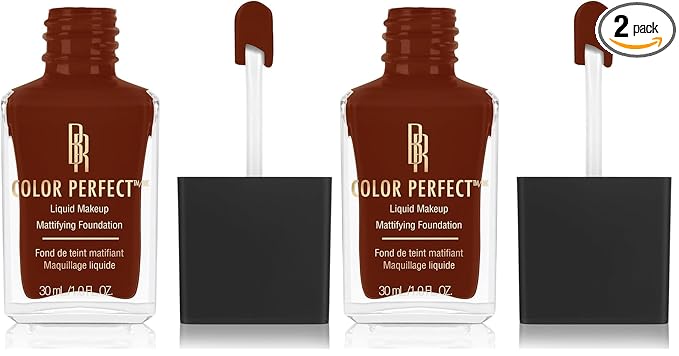 Black Radiance Color Perfect Liquid Full Coverage Foundation Makeup, Clove, 1 Ounce (Pack of 2)