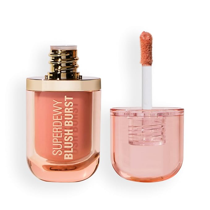 Revolution, Superdewy Liquid Blush Burst, Buildable Color for Cheek, Serum Formula with Peptides & Hyaluronic Acid, Vegan & Cruelty-Free, Pink Fizz Soft Pink, 0.14 oz