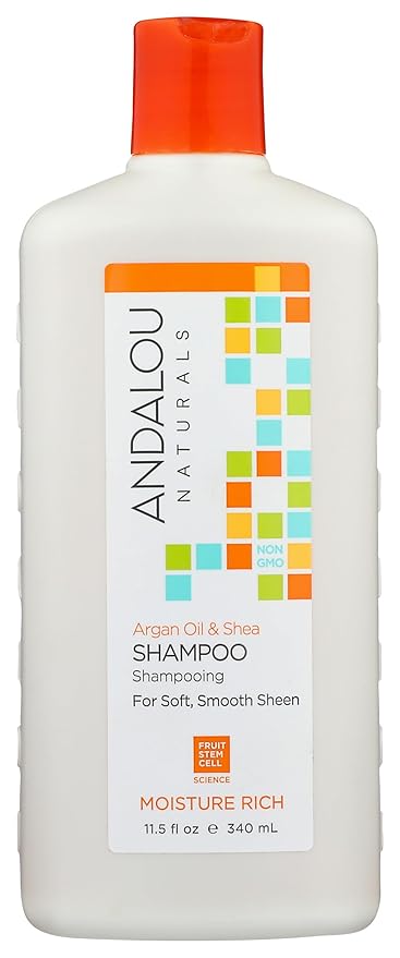 Andalou Naturals Argan Oil & Shea Moisture Rich Shampoo, Orange, 11.5 Ounce