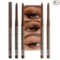 4Pcs Retractable Creamy Eyeliner & Eyeshadow Sticks for Women, Black White Brown Blue Purple Green Gray Colors, Ultra Pigmented Eye Pencils, Matte Satin Finish,Vegan (4 Pcs: 11#2 each of 02 + 04)