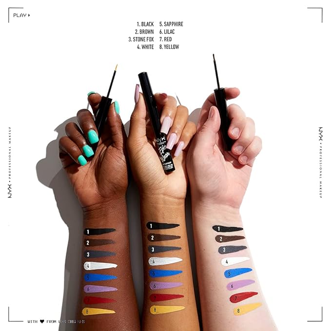 NYX PROFESSIONAL MAKEUP Epic Wear Liquid Liner, Long-Lasting Waterproof Eyeliner - Sapphire (Pack of 2)