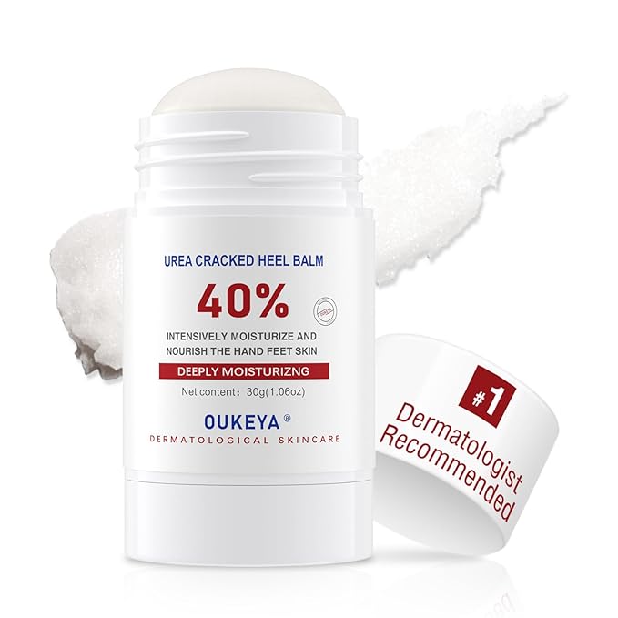 OUKEYA Urea Cream Stick 40%, Foot & Hand Balm for Dry, Cracked Heels & Rough Skin, 40 Percent Urea Lotion for Feet Maximum Strength,1.06 oz