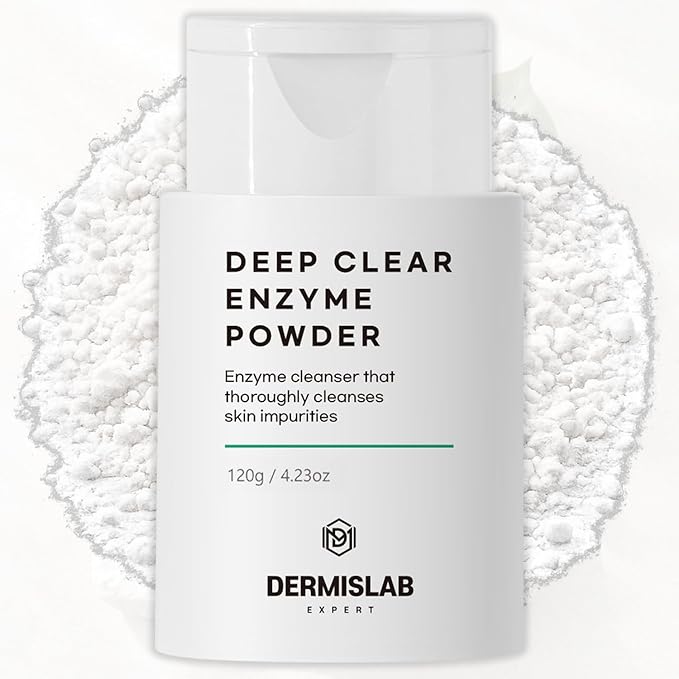 Deep Clear Enzyme Powder – Korean Skincare Enzyme Facial Cleanser Powder for Gentle Exfoliation & Pore Cleansing | Corn Starch & Papain Formula (120 g / 4.23 oz)