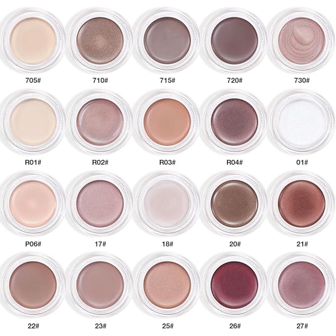 FeiCuiYun Single Cream Bright Nude Matte Eyeshadow Palette Makeup, Natural Single Mini Instant Holographic Eyeshadow For Women, Sombras Crema Para Ojos, Talc, Paraben & Cruelty Free, R01