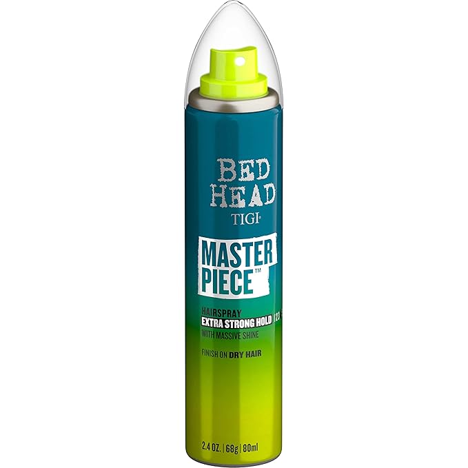 TIGI Bed Head Masterpiece Shiny Hairspray for Strong Hold Travel Size 2.4 oz (Pack of 3)