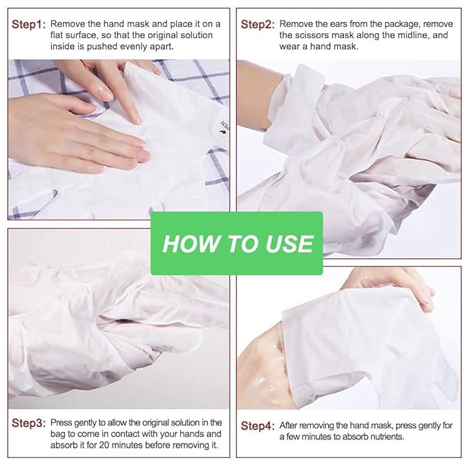 5 pack Hand Mask Moisturizing Glove, Hand Peel Mask Exfoliating Gloves, Hand Repair Glove for Dry Hands Treatment, Remove Dead Skin, Rough Skin, purple Honey Milk