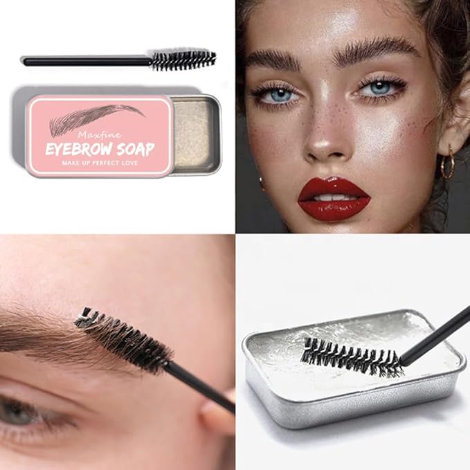2 Pack Eyebrow Soap Clear Brow Gel Waterproof Long Lasting Eyebrow Styling Wax for Natural Brows Shaping Makeup