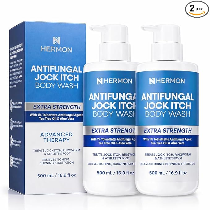 Hermon Antifungal Body Wash for Jock Itch (2 Packs Body Wash)