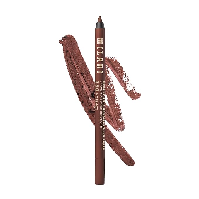 Milani Keep It Full Plumping Lip Liner - Long-Lasting Creamy Pencil for Visibly Fuller Lips - 8-Hour Wear with Chili Extract & Maxi-Lip - Vegan & Cruelty-Free, Made in USA, Hotshot