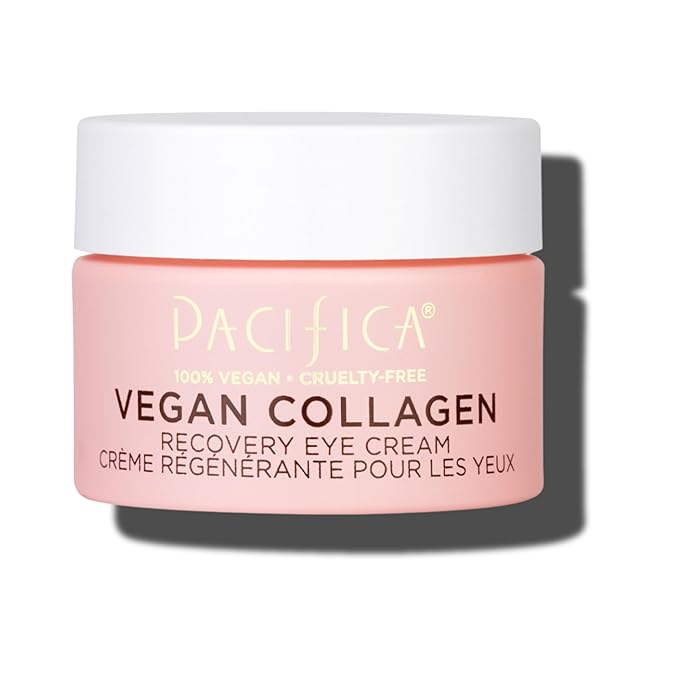 Pacifica Vegan Collagen Overnight Recovery Cream – 2-in-1 Anti-Aging Face Moisturizer & Under Eye Cream Night, Hydrating Collagen + Hyaluronic Acid & Caffeine Formula for Dry, Dull Skin Fragrance-Free