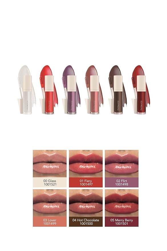 FARMASi Tinted Lip Plumper, Plumping Lip Gloss, Promoting Natural Circulation for Fuller, Younger Looking Lips, Hydrating, High-Shine, Volumizes, Merry Berry
