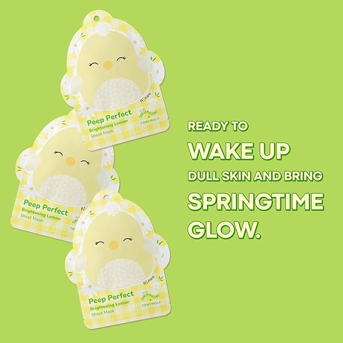TONYMOLY x Squishmallows Sheet Mask Set (6 Pack), Hydrating & Brightening K-Beauty Masks, Cute Skincare Gift Set for Teens, Spa Night & Self-Care