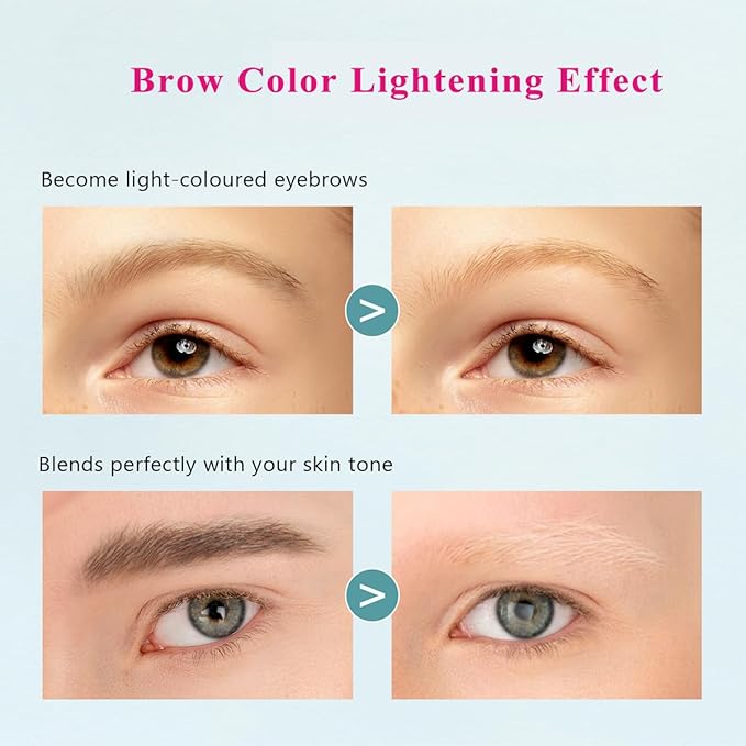 Eyebrow Color Lightening Cream, Brow Bleach Cream Kit Lighten Dark Brow Color, 5 Application Kit