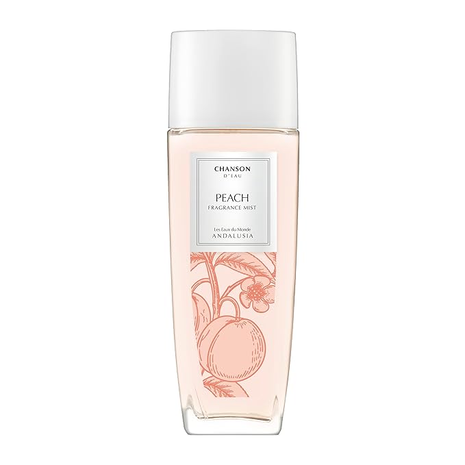 Chanson Peach Hair & Body Mist for Women 2.5 fl oz (Pack of 1), Notes of Bergamot, Peach, and Musk, Women's Fragrance, Long Lasting, Everyday Fragrance, Travel Size