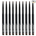 WanTuoluo 10PCS Brown Automatic Waterproof Inner Eyeliner, Eyeshadow & Eyebrow Pencil – Multi-Use Cream Pen for Liner, Shadow & Brows,Matte Quick Dry Eye Pencils, Smudge Proof, Delineador de ojos