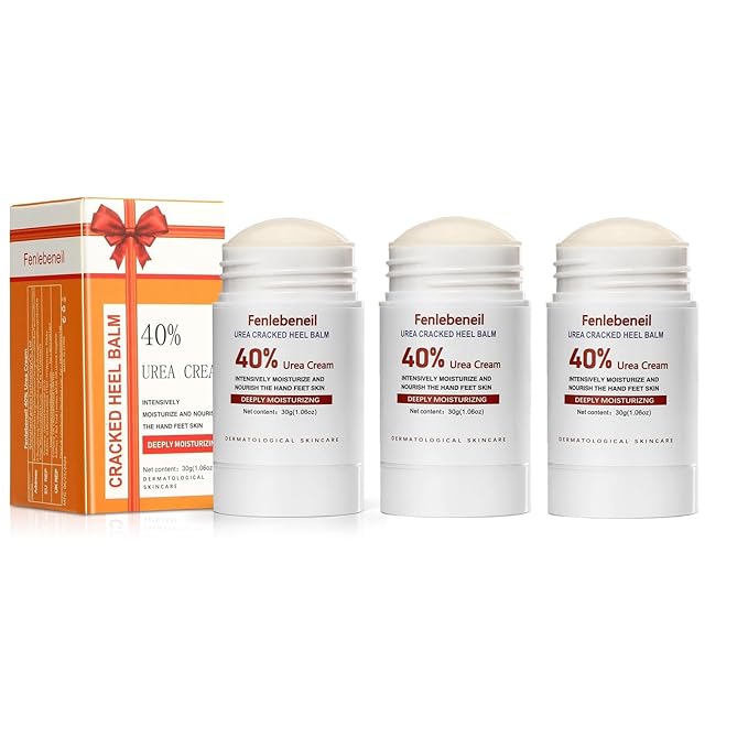 40% Urea Cream Cracked Heel Balm with 40% for Dry, Cracked, Heals Feet Hand Moisturizing Lotion 40 Percent Urea Lotion for Feet Maximum Strength 3Pack