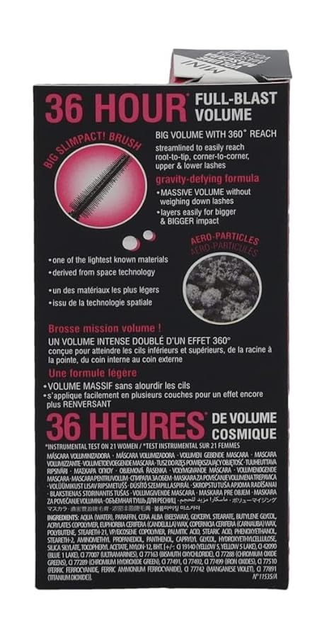 Benefit BADgal Bang Volumizing Mascara Mini Black, 0.14 Ounce (Pack of 2)