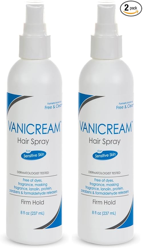 Vanicream Firm Hold Hairspray, Fragrance and Gluten Free, For Sensitive Skin, 8 Ounce, Packaging May Vary (Pack of 2)