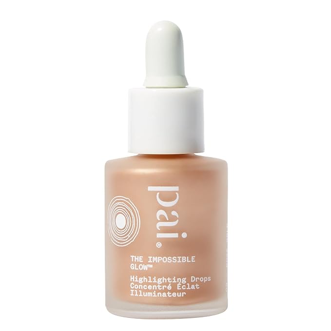 Pai Skincare - The Impossible Glow Organic Hyaluronic Acid + Sea Kelp Glow Drops | Natural, Vegan, Sensitive Skincare (Rose Gold, 0.34 fl oz | 10 ml)