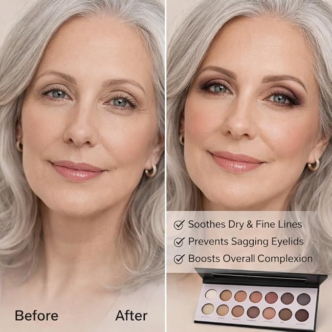K'APEINE 14-Color Eyeshadow Palette,Highly Pigmented Blendable Long-Wear,Matte & Shimmer Warm Neutral Nude, Everyday Smoky Glam Makeup for All Skin Tones(02#)