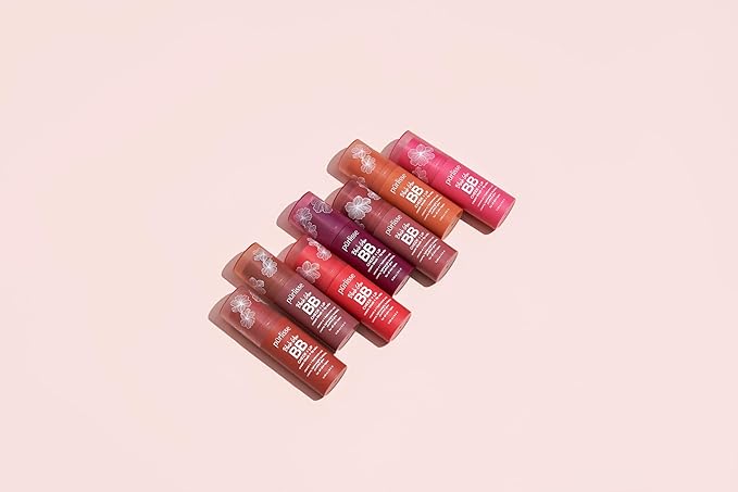 pūrlisse Blush Glow BB Lip and Cheek Tint - Hydrating & Buildable 2-in-1 Cream Blush Stick for Cheeks & Lips - Formulated with Nourishing Vitamin E & Hyaluronic Acid - Peach Please (.28 oz)