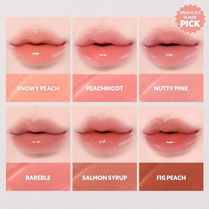 TIRTIR [*Mini Size Waterism Tinted Lip Gloss #13 Likely, 0.06 Fl Oz – Kiss Ready Lipgloss, 12H Long Lasting Non Sticky Natural Tinted Glow Korean Multiuse Cheek and Lip Tint for Women gift