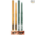 LANGMANNI 2Pcs Metal Colorful Eyeliner Pencil Set - Matte & Shimmer Eye Makeup,Smooth Use Long-Lasting & Waterproof Eyeliner Set(#03+04)