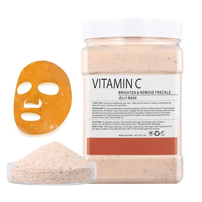 Jelly Masks for Facials Professional,Jelly Face Mask Skincare Hydrating,Jelly Masks Powder for Face Moisturizing,Smoothing,Deep Cleaning,Oil Contral,for All the Skin 23 Fl Oz(Vitamin C)