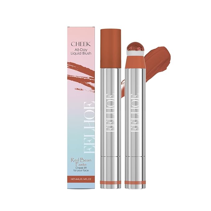 Liquid Blush for Cheeks, Blush Beauty Stick With Soft Cushion Applicator For Radiant, Flushed Cheeks, Infused With Squalane, Vegan & Cruelty-free, Rose