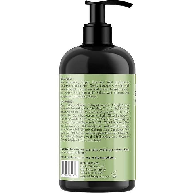 Mielle Wash Day Essentials Bundle - Rosemary Mint Shampoo, Conditioner, Leave-In Conditioner (3 Products)
