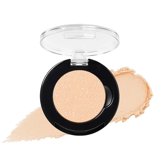 Refillable Eyeshadow Palette - Matte/Glitter/Duo-Chrome Pressed Powder & Cream Formula, Neutral/Shimmer/Smokey Multichrome, Travel-Friendly Iron Pan Refills (ShImmer, D85)
