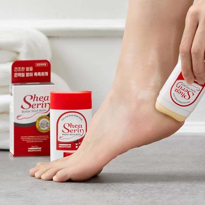 Foot & Body Shea Butter Stick Balm 0.71 oz foot cream for dry cracked heels and feet, Multi moisturizing stick,Made of Shea Butter, OliveOil, Sunflower Oil, Argan Oil.