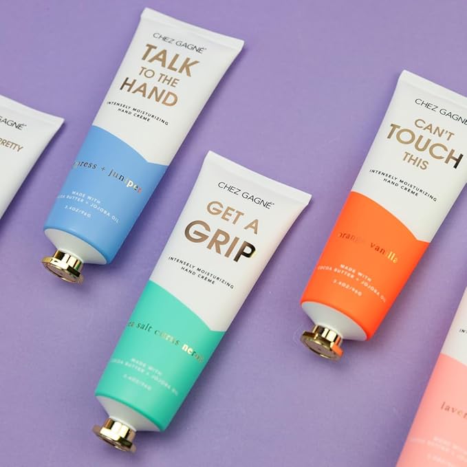 Vegan Hand Cream for Dry Hands - Can’t Touch This - Orange Vanilla 3.4oz Non-Greasy Moisturizing Hand Lotion - Made in California - Paraben, Sulfate & Phthalate Free - Funny Gift
