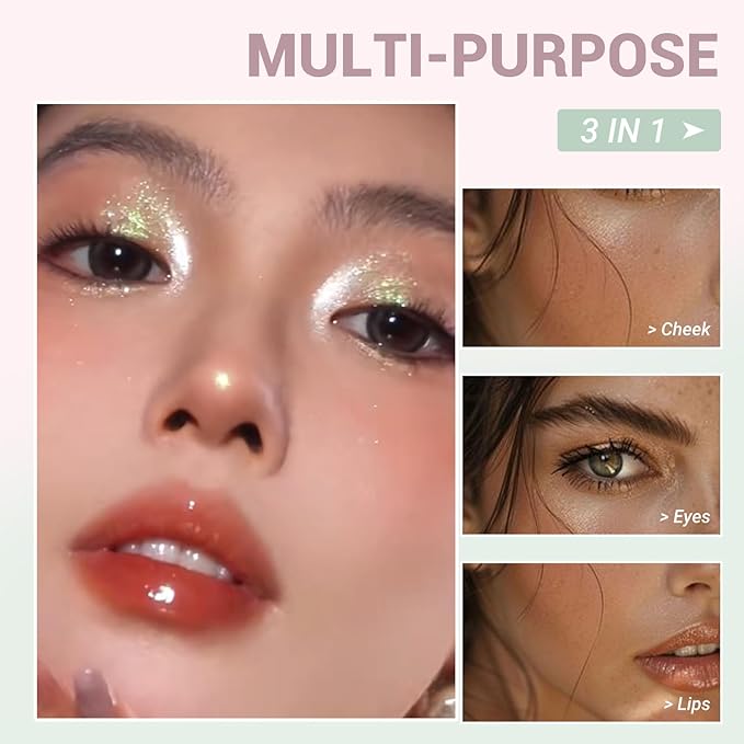 Refillable Eyeshadow Palette - Matte/Glitter/Duo-Chrome Pressed Powder & Cream Formula, Neutral/Shimmer/Smokey Multichrome, Travel-Friendly Iron Pan Refills (Chameleon, H02)
