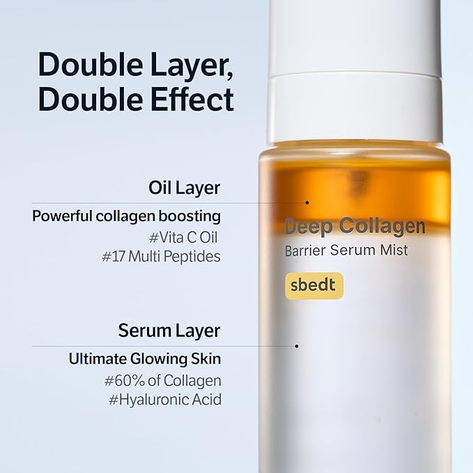 SUNGBOON EDITOR Deep Collagen Barrier Serum Mist | Hydrating Face Mist for Dry Skin | Collagen + Peptides + Vitamin C | Korean Skincare Mist, 3.38 fl oz | Gifts for Women