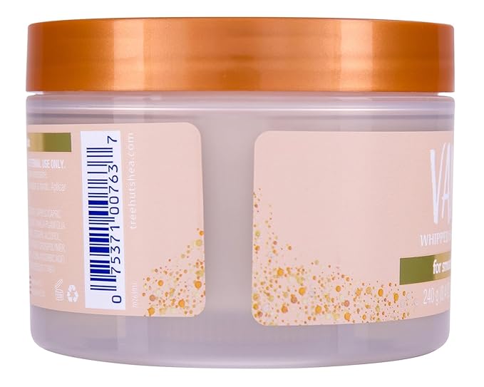 Tree Hut Vanilla Whipped Shea Body Butter, Long-Lasting Hydration for Soft, Smooth Skin, Nourishing Essential Body Care, Lightweight Moisturizer, 8.4 fl oz