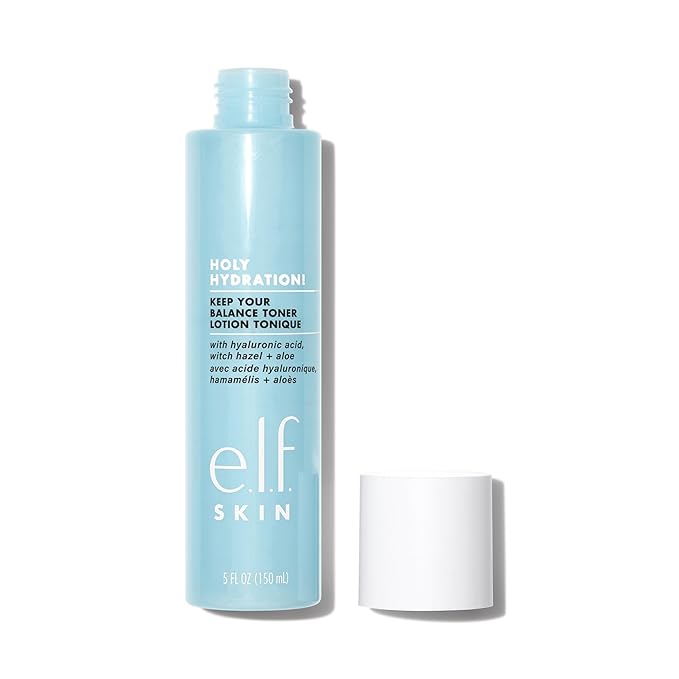 e.l.f. Keep Your Balance Toner, Gentle, Refreshing, Removes Makeup & Impurities, Hydrates, Cleanses, Soothes, Infused with Hyaluronic Acid, Witch Hazel and Aloe, 5.07 Fl Oz