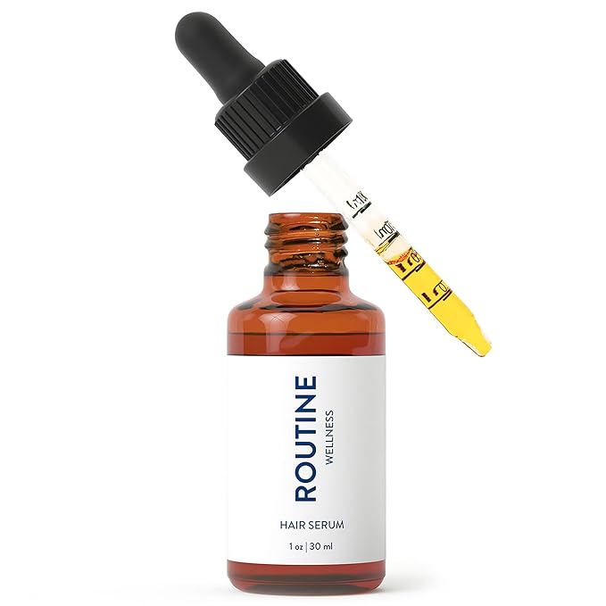 Routine Wellness Hair Serum for Thinning Hair - Rosemary, Tea Tree & Argan Oils Blend for Strength, Shine & Softer Hair for All Hair Types | Nourishing Scalp Treatment