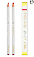 BRAWNA Pro Contour Peel Off Pencil for Eyebrow and Lip Mapping - Set of 2 - Red - PMU Supplies- Lip Blushing Supplies