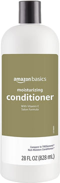 Amazon Basics Moisture Rich Conditioner for Dry and Damaged Hair, Nourishing, Softens, with Vitamin E, 28 Fluid Ounce