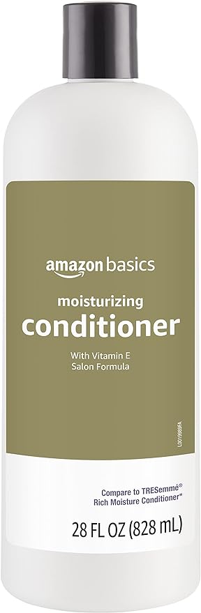 Amazon Basics Moisture Rich Conditioner for Dry and Damaged Hair, Nourishing, Softens, with Vitamin E, 28 Fluid Ounce