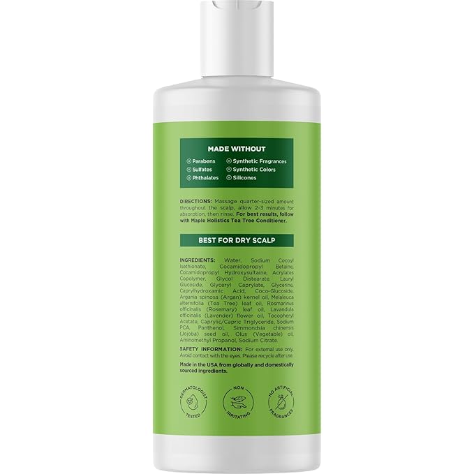 Clarifying Shampoo for Build Up & Oily Hair - Tea Tree Shampoo for Men and Women with Rosemary Essential Oil for Oily Hair and Scalp - Color Safe Vegan Sulfate Silicone & Paraben Free (12 Fl Oz)