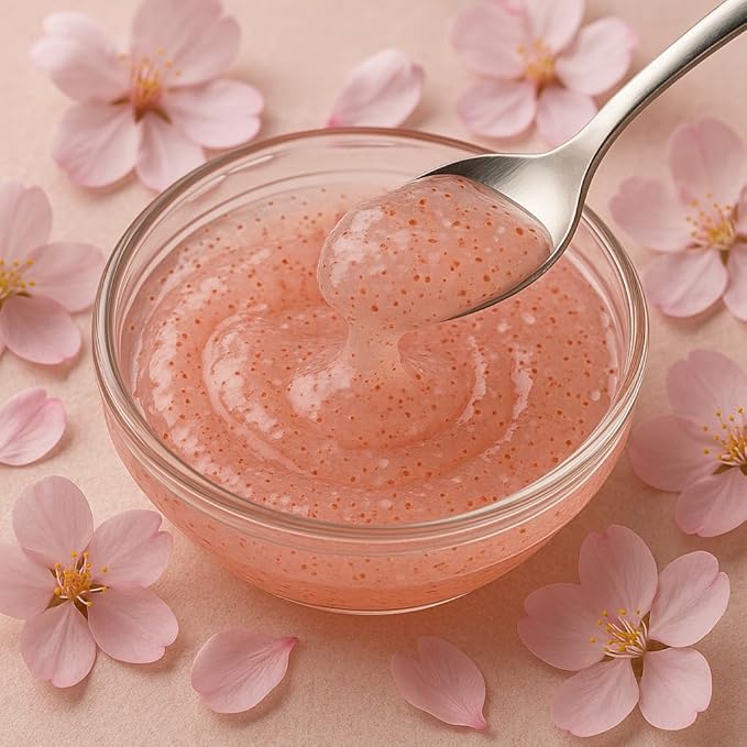 Cherry Blossom & Vanilla Exfoliating Body Wash with Coconut and Asian Pear & Collagen | Moisturize Renew & Exfoliate, 32 oz.